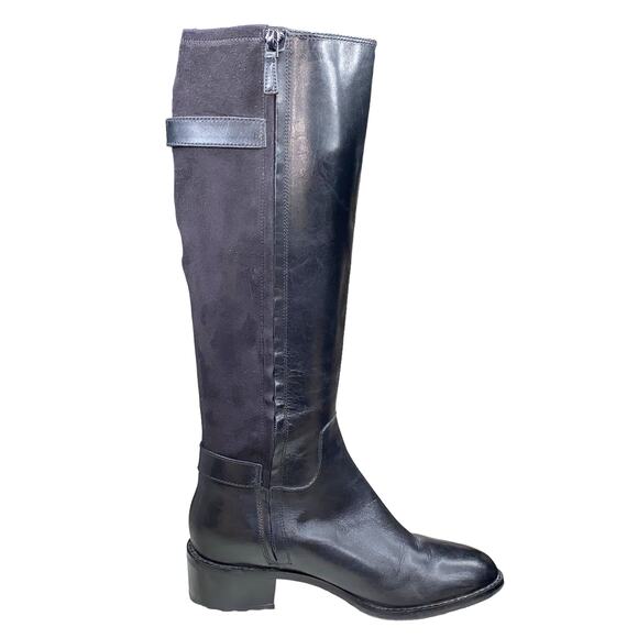 Cole Haan Women's Kinley Tall Black Leather Riding Boot Size US 7 - Picture 4 of 11